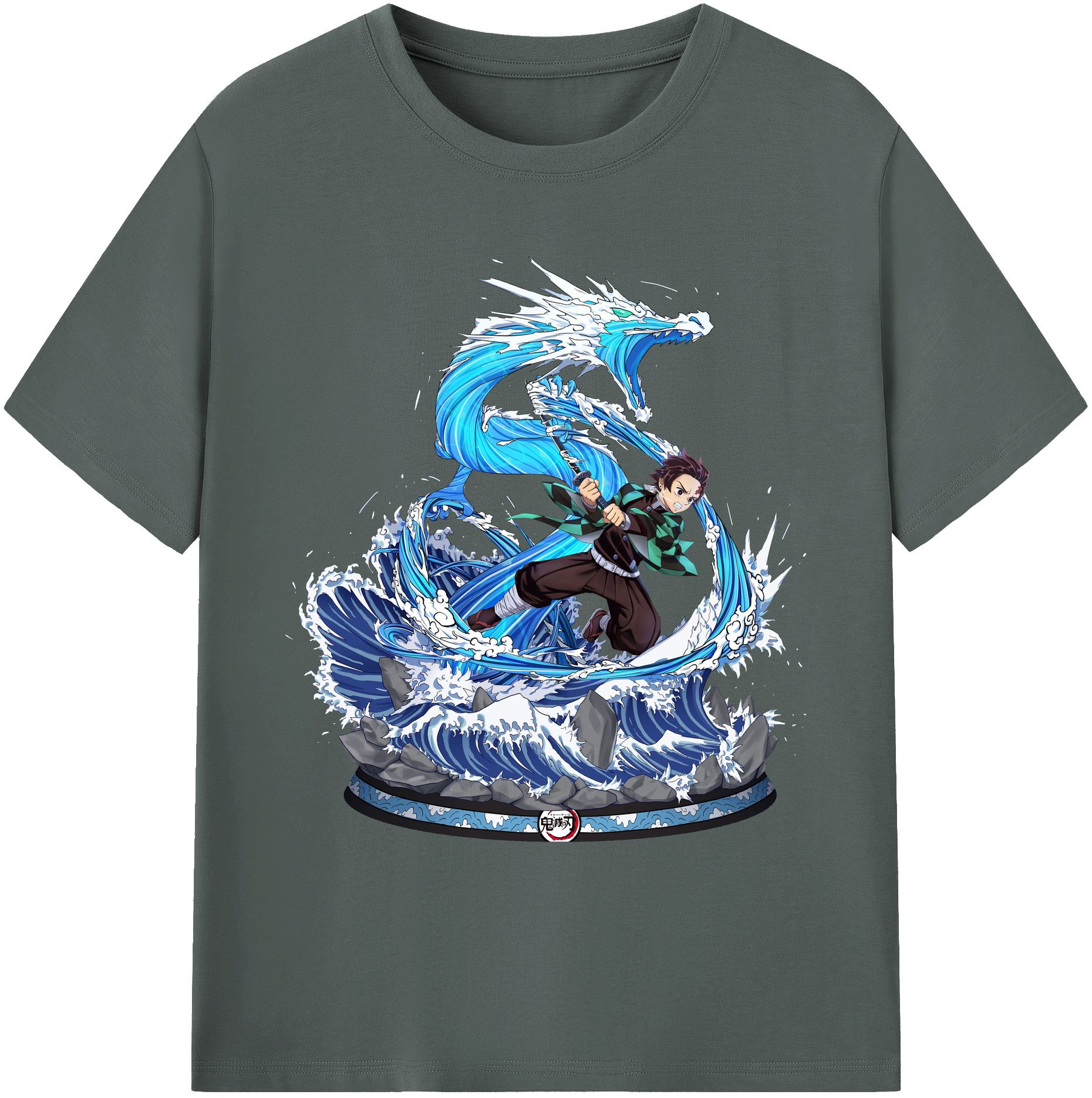 （画像用） 鬼滅の刃 竈門 炭治郎／かまど たんじろう Kamado Tanjirou 綿100％ メンズ半袖Tシャツ｜肌触りやわらか＆通気性